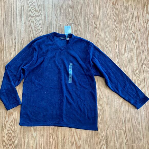 Liz Claiborne Axcess Vintage Blue V-Neck Sweater Mens XXLarge - Picture 2 of 11
